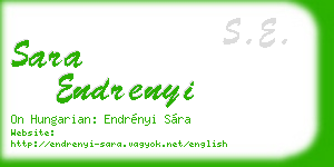 sara endrenyi business card